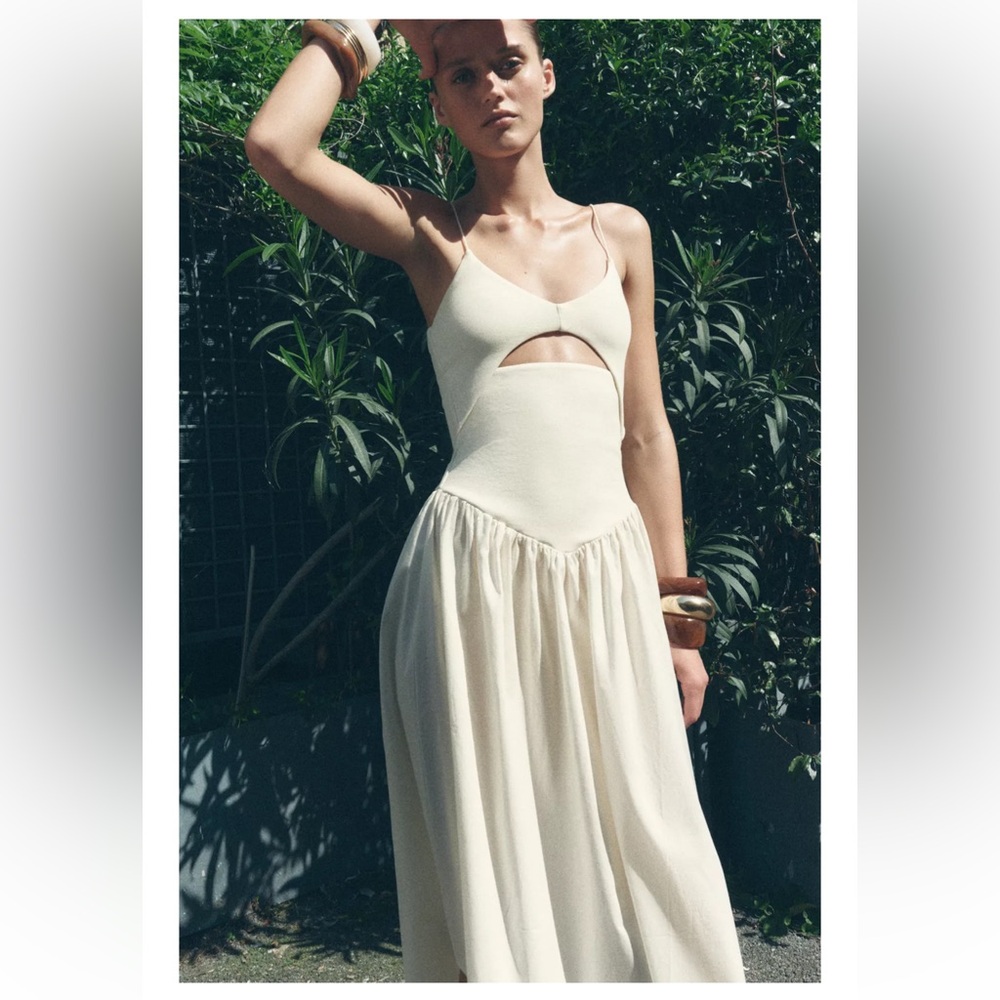 ZARA cut out combination dress